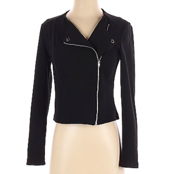 Moto Jacket, Lace Up Back, Fitted & stretchy & adjustable, Small, Tie Back - Picture 2 of 13